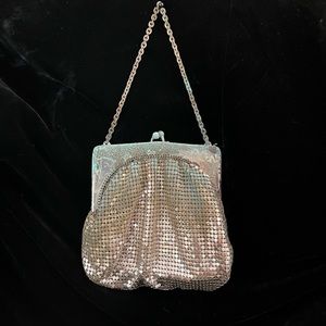 Whiting & Davis Vintage Silver Mesh Evening Bag